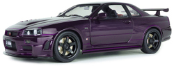 予約品　10月頃　再発売　ミニカー　SOLIDO（ソリド）ダイキャストモデル（開閉機構付） 1/18　S1804311　日産 スカイライン GT-R (R34) Z-tune 1999 (パープル)　3663506040856