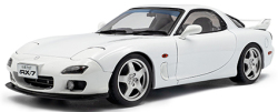 予約品　10月頃　再発売　ミニカー　SOLIDO（ソリド）ダイキャストモデル（開閉機構付） 1/18　S1810607　マツダ RX-7 (FD3S) 1999 (ホワイト)　3663506041952