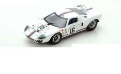 ミニカー　SPARK(スパーク)  レジンモデル 1/43　S5177　フォード GT40 Mk.I No.16 Le Mans 1967  H. Greder - P. Dumay　9580006951779