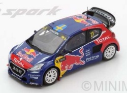 ミニカー　スパーク SPARK　レジンモデル 1/43　S5198　プジョー 208 WRX No.21 優勝 World RX of France 2016  Timmy Hansen　9580006951984