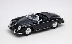 ミニカー　WELLY  ダイキャスト（開閉機構アリ）　1/24　WE24106BK　ポルシェ 356A スピードスター(コンバーチブル)ブラック　4548565453818
