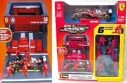 予約品　8月頃　ミニカー　BURAGO（ブラゴ） ダイキャストモデル　1/43　18-36865L　フェラーリ PIT PASSセット SF-25 No,16 C.ルクレール(クルー×6pcs パドックガレージ)　4548565525904