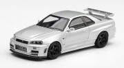 予約品　2027年1月以降順次　ミニカー　MINI-GT　1/64　MGT01329-R　日産ニスモ Nissan NISMO R34GT-R Z-tune Z-tune シルバー(右ハンドル)　840456394557
