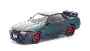 予約品　2026年3月以降順次　ミニカー　ポップレース POP RACE（開閉機構あり） 1/64　PR640357　スカイライン GT-R（R32） ゴーストカメレオン　4562129858611