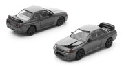 予約品　2026年4月以降順次　ミニカー　ポップレース POP RACE　ダイキャスト　1/64　PRDC002　日産スカイライン R32 GT-R DARK CHROME　4562129859151