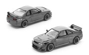 予約品　2026年4月以降順次　ミニカー　ポップレース POP RACE　ダイキャスト　1/64　PRDC003　日産スカイライン R33 GT-R DARK CHROME　4562129859168