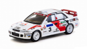 予約品　～2027年頃　ミニカー　TARMAC（ターマック）ダイキャスト製　1/64　T64G-049-94HKBR03　三菱ランサー Mitsubishi Lancer Evolution ll Hong Kong Beijing Rally 1994 K. Eriksson S. Parmander　9581015735275