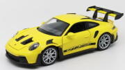 予約品　7月頃　再発売　ミニカー　WELLY  ダイキャスト（開閉機構アリ）　1/24　WE24122Y　ポルシェ 911 GTR RS (992) イエロー　4548565481996