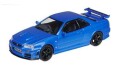 予約品　2027年5月以降　ミニカー　Schuco（シュコー） ダイキャストモデル　1/64　64U00103　日産スカイライン 2005 Nismo R34 GT-R Z-Tune, blue　9581677371033