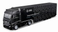 予約品　11月頃　ミニカー　BURAGO（ブラゴ） ダイキャストモデル　 1/43　BUR38402　メルセデスベンツ アクロトス キャブ＆トレーラー ＋W15 No.63 G.ラッセル 2台セット　4548565530045