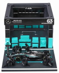 予約品　11月頃　ミニカー　BURAGO（ブラゴ） ダイキャストモデル　 1/43　BUR38458R　メルセデス-AMG ペトロナス F1チーム PIT PASS セット W16 No.63 G.ラッセル　4548565530076