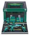 予約品　11月頃　ミニカー　BURAGO（ブラゴ） ダイキャストモデル　 1/43　BUR38460S　アストン マーティン アラムコ F1チーム PIT PASS セット AMR25 GP No.18 L.ストロール　4548565530113