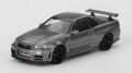 予約品　2026年3月以降順次　ミニカー　MINI-GT　1/64　MGT01160-R　日産スカイライン GT-R ダークメタルグレー (NISMO BNR34 CRS バージョン)(右ハンドル)　840456385326