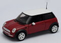 お取り寄せ予約品　7月頃　ミニカー　WELLY  ダイキャスト（開閉機構アリ）　1/24　WE22075R　ミニクーパーレッド(ルーフ：ホワイト)　4548565524747