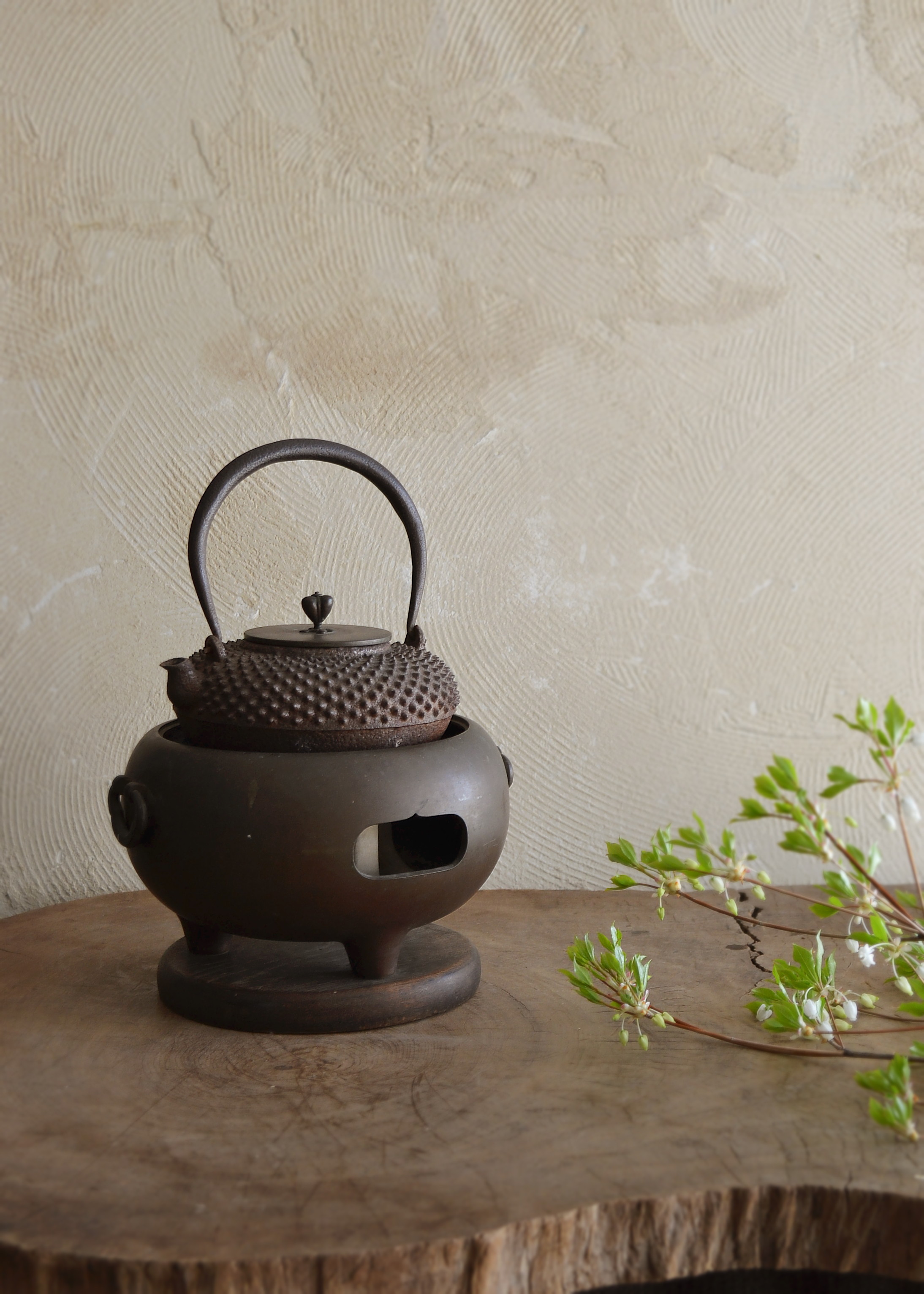煎茶 涼炉 風炉 古涼炉 古銅 煎茶風炉 風炉 手あぶり アンティーク