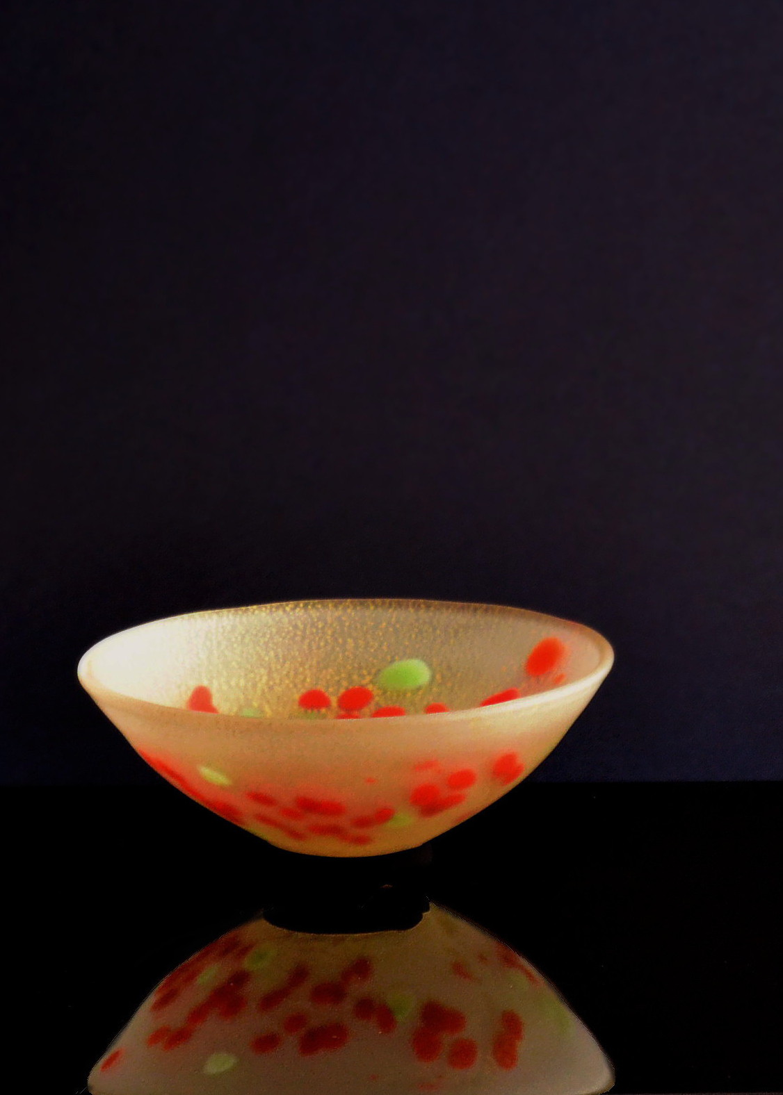 GINZA絵画館】小林 貢 ガラス「宙吹硝子 茶碗」日展作家・共箱 Y9FM0R7S9B