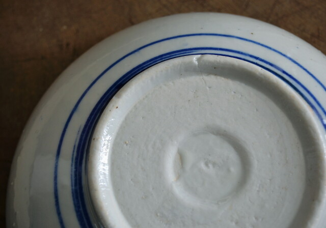 染付印判松竹梅見込寿紋鉢　和食器　和骨董　1