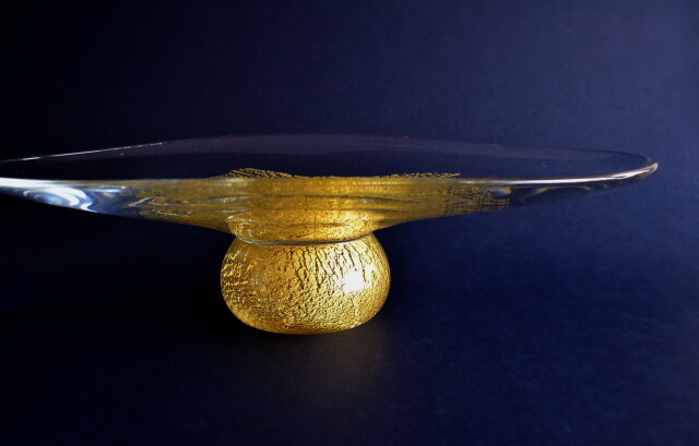 宇吹硝子　コンポート　小林貢作