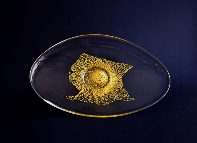 宇吹硝子　コンポート　小林貢作