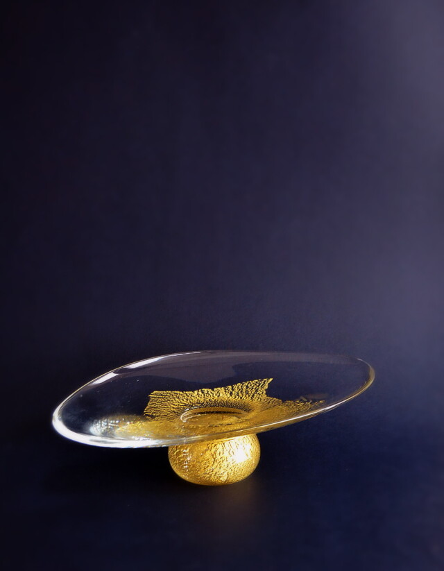 宇吹硝子　コンポート　小林貢作