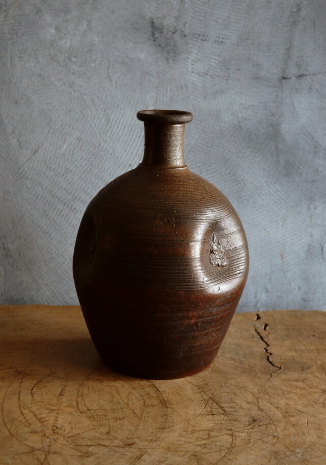 備前人形徳利　へそ徳利　備前焼