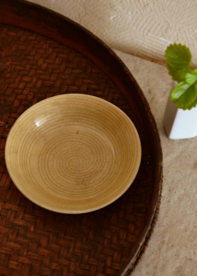 時代黄瀬戸小皿　5点　豆皿　美濃　瀬戸　酒盃　骨董　アンティーク　古道具　李朝 時代黄瀬戸小皿 5点 豆皿 美濃 瀬戸 酒盃 骨董 アンティーク