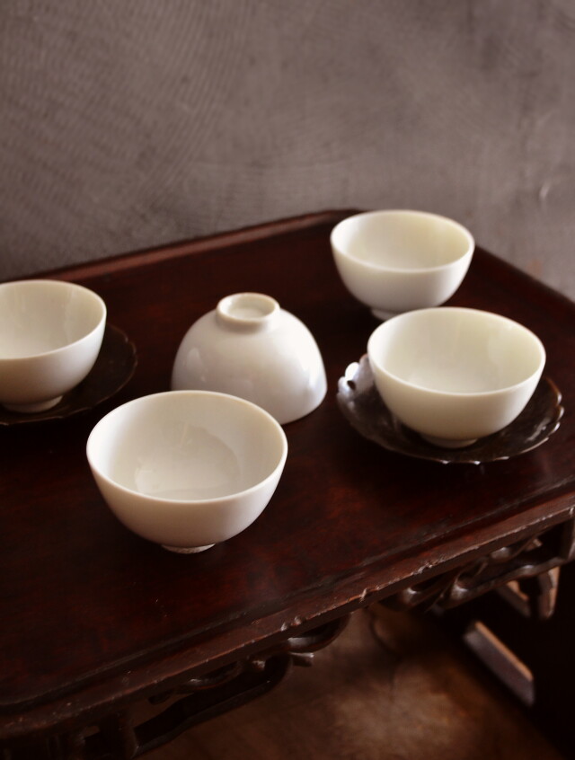白磁煎茶茶碗　向付　小鉢　白磁　5客組
