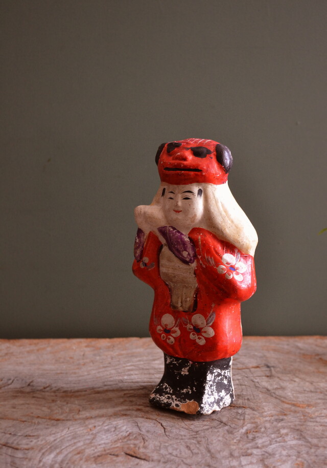古道具 民芸 獅子 土人形 アンティーク -獅子(日本人形)の中古品・新品・未 2026年最新】Yahoo!オークション オブジェ 高さ約10cm 彫刻・オブジェ