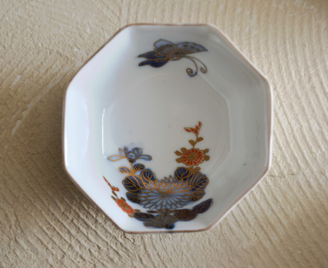 伊万里色絵小鉢5客セット 八角小鉢 菊紋様 Antique Sam's Collection
