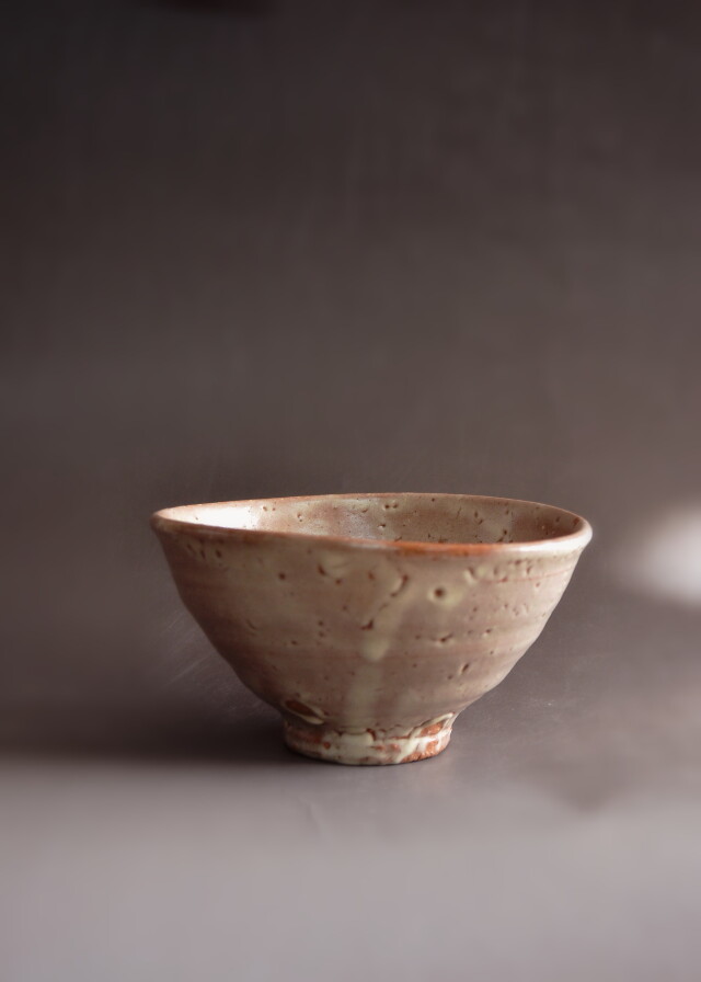 茶碗□鉄釉 筒茶碗 三冝庵 越泉達 越前 お泉水窯 抹茶碗 作家物 古美術