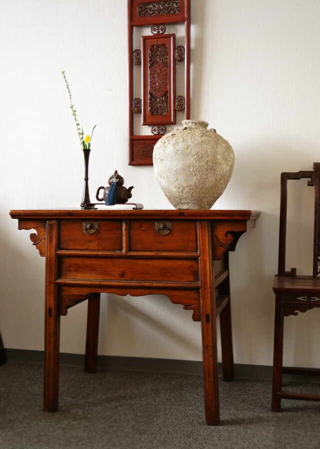 宝石入れ 漆塗り 中国家具 通り抜け アンティーク 