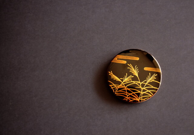 Antique Sam's Collection武蔵野蒔絵香合 景雲作 茶道具