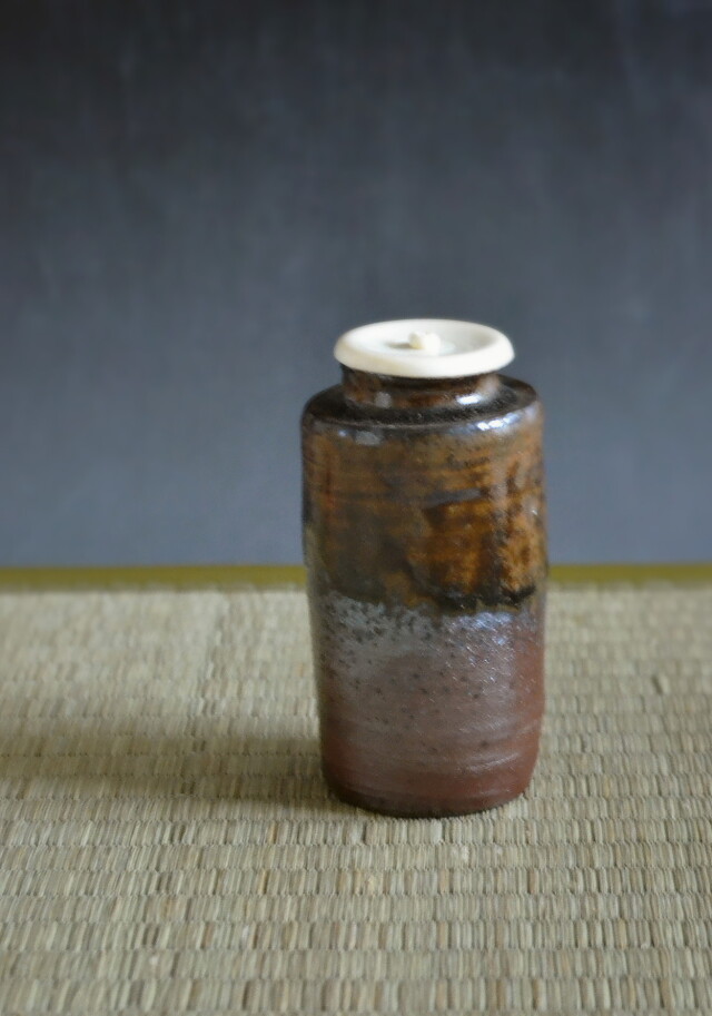 森本陶谷作　丹波茶入