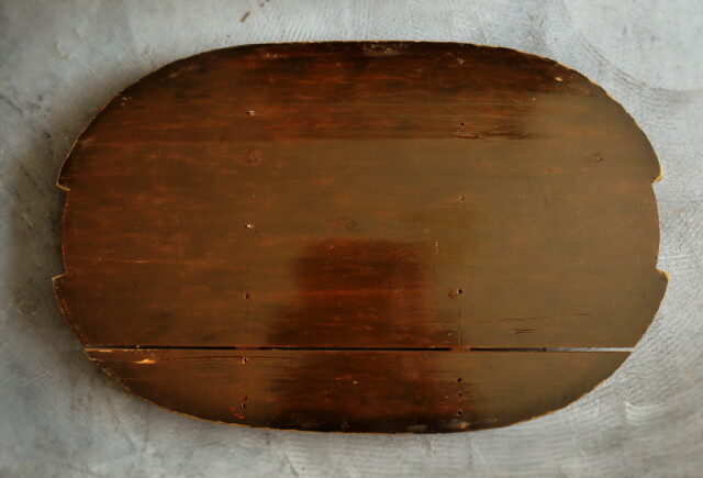 朱塗漆樽　漆桶　変形樽　朱塗樽　楕円樽　民具　古装具　鉢カバー　