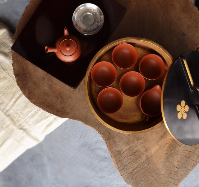 蒔絵漆器　水盥　蓋付盥　骨董　蒔絵　化粧盥　茶櫃　茶盤