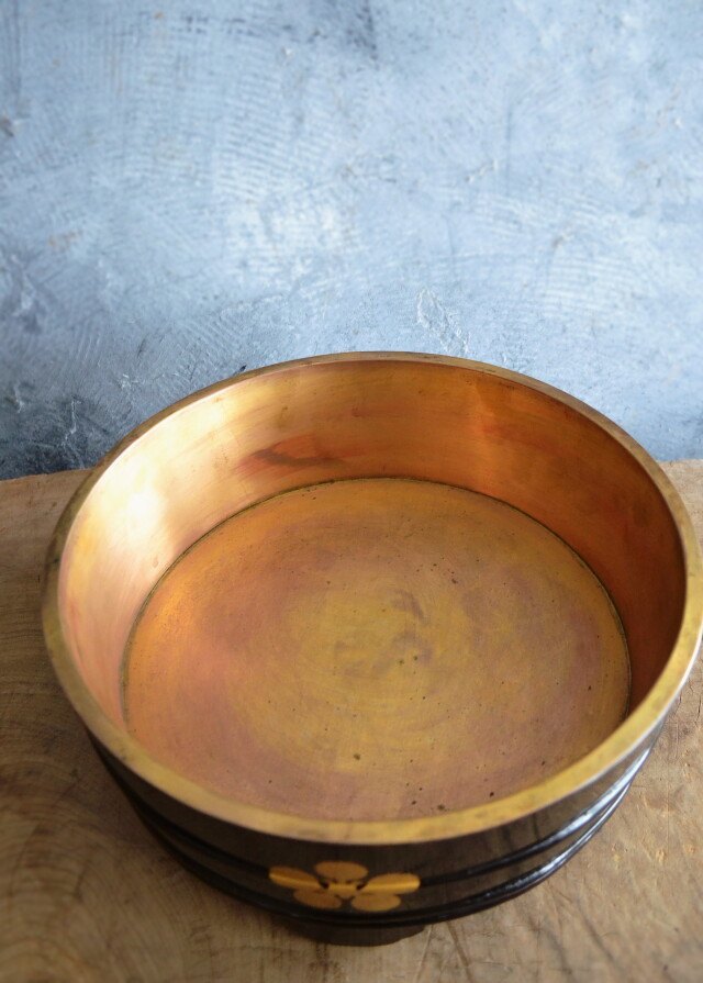 蒔絵漆器　水盥　蓋付盥　骨董　蒔絵　化粧盥　茶櫃　茶盤