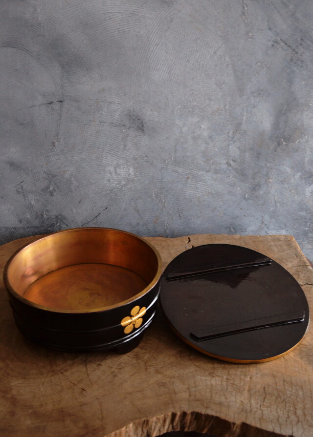 蒔絵漆器　水盥　蓋付盥　骨董　蒔絵　化粧盥　茶櫃　茶盤