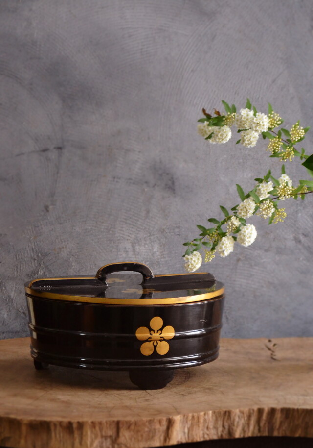 蒔絵漆器　水盥　蓋付盥　骨董　蒔絵　化粧盥