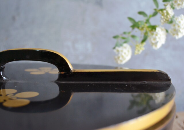 蒔絵漆器　水盥　蓋付盥　骨董　蒔絵　化粧盥　茶櫃　茶盤