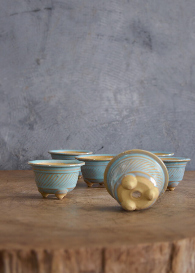 未使用蔵出し　小さな植木鉢　古道具　苔玉・盆栽鉢