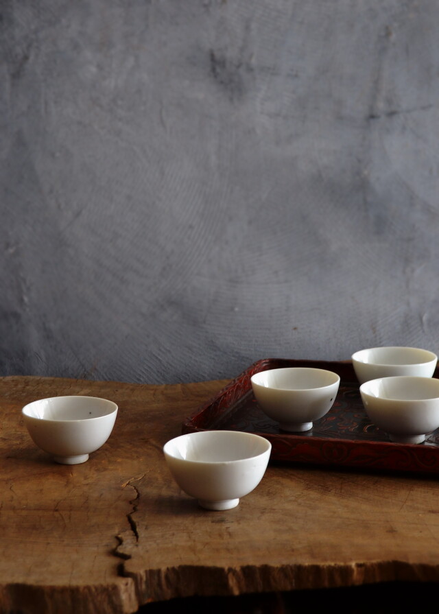 白磁煎茶茶碗　向付　小鉢　白磁　5客組