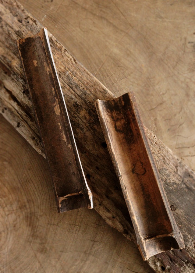 古竹　古木　茶則　煤竹　煎茶　煎茶道具　枯木　古玩　古材