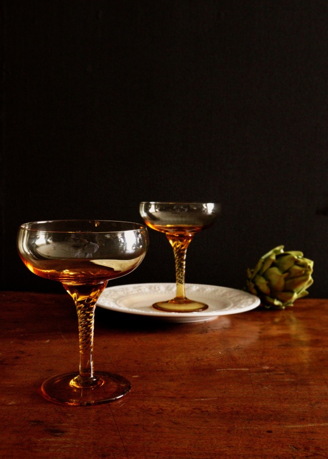 骨董 ガラス器 ヴィンテージ ブルーガラス 蓋付きポット (H24cm)｜アンティーク