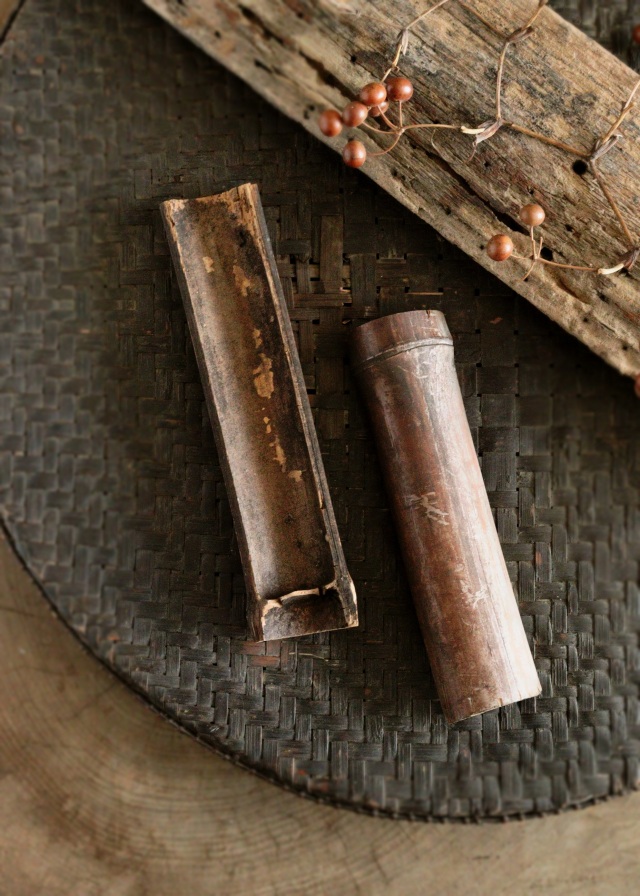 古竹　古木　茶則　煤竹　煎茶　煎茶道具　枯木　古玩　古材