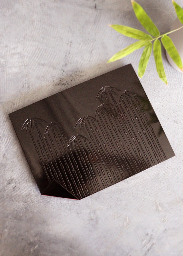 鎌倉彫　竹紋　折敷　お盆　花台　煎茶盆　手仕事　民藝　盆