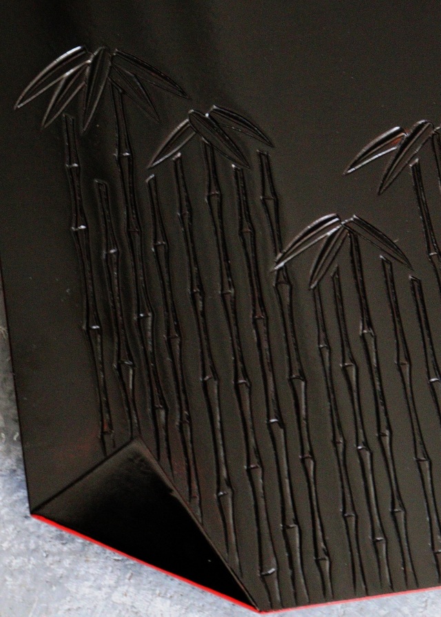 鎌倉彫　竹紋　折敷　お盆　花台　煎茶盆　手仕事　民藝　盆