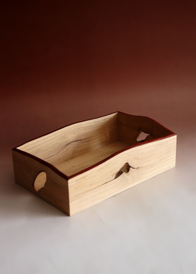 煙草盆　茶道具　指物師　福井誠山作　