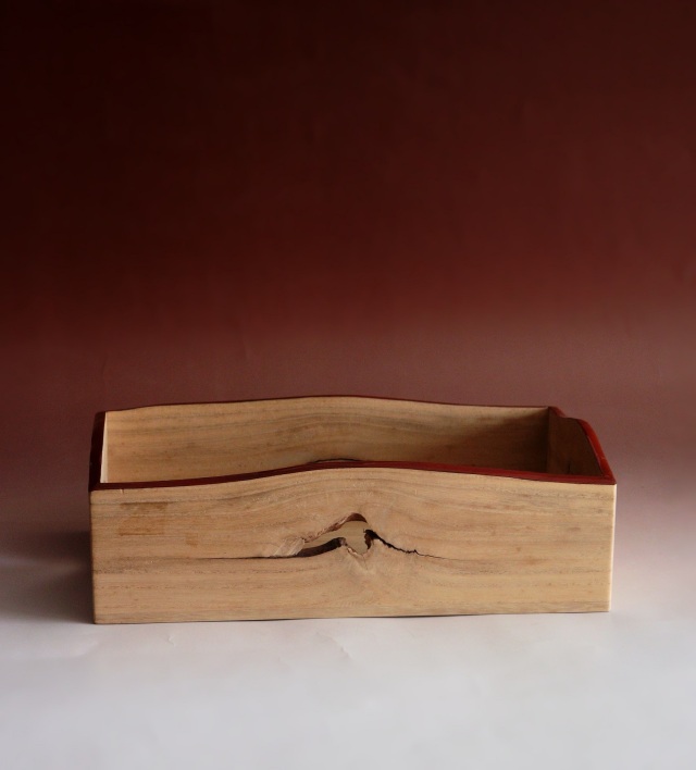 煙草盆　茶道具　指物師　福井誠山作　
