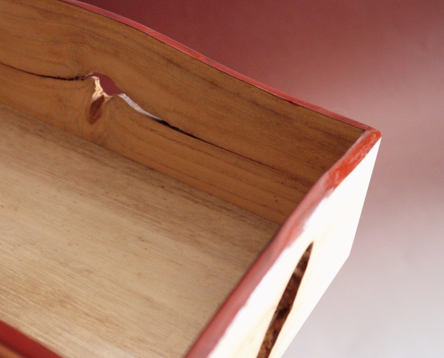 煙草盆　茶道具　指物師　福井誠山作　