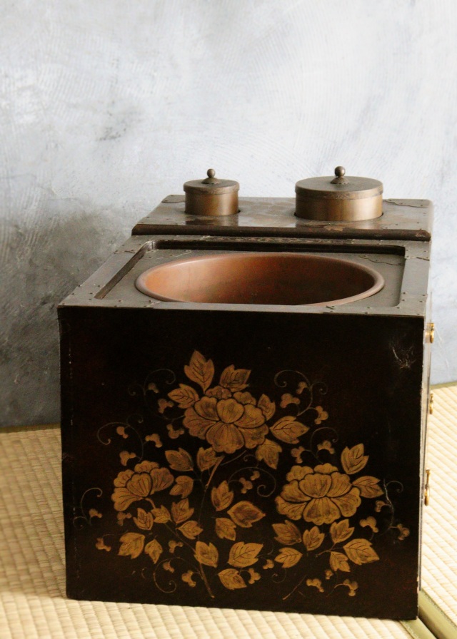 蒔絵長火鉢　梨地　手あぶり　蒔絵火鉢　卓上火鉢　煎茶　風炉　